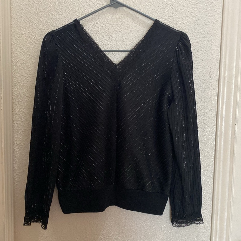 Vintage Miss Kalico metallic top size Large